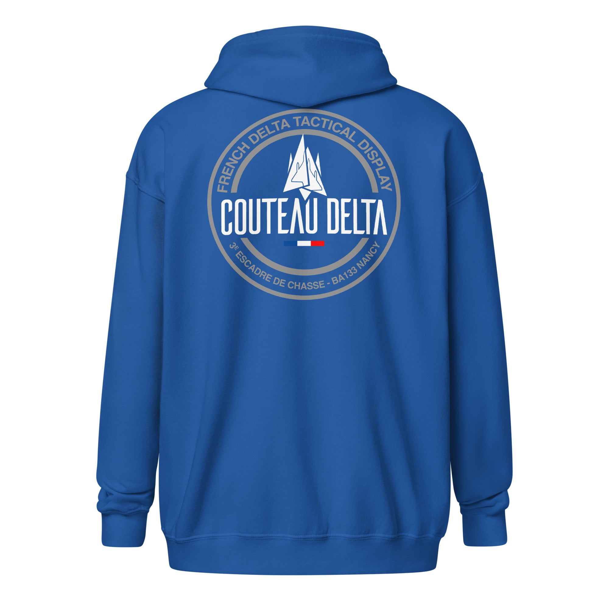 Couteau Delta - Sweat à capuche épais unisexe zippé - Coeur et dos