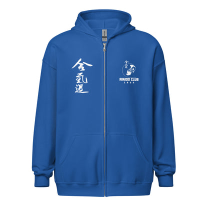 Aikido Caux - Sweat à capuche épais unisexe à fermeture éclair