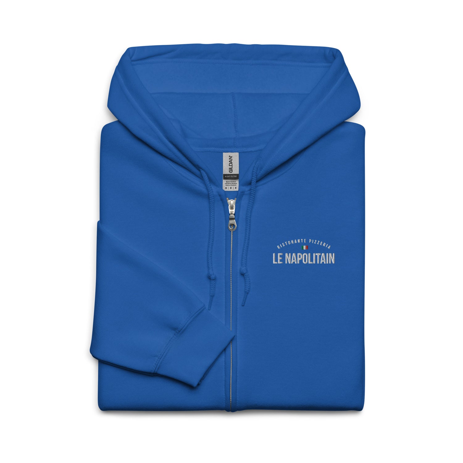 Le Napolitain - Sweat à capuche épais unisexe à fermeture éclair - Brodé