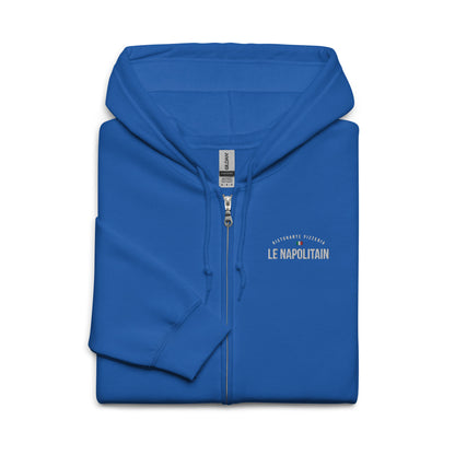 Le Napolitain - Sweat à capuche épais unisexe à fermeture éclair - Brodé