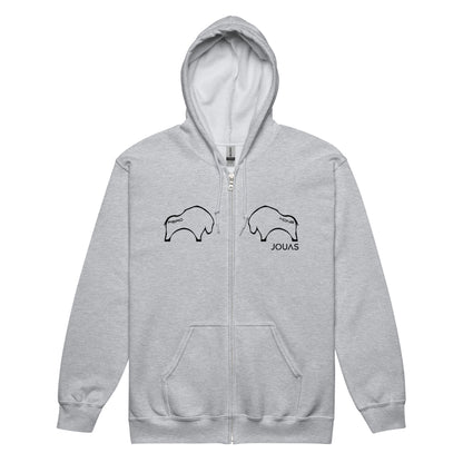 Fero Mone - Sweat à capuche épais unisexe Zippé - 1 marquage