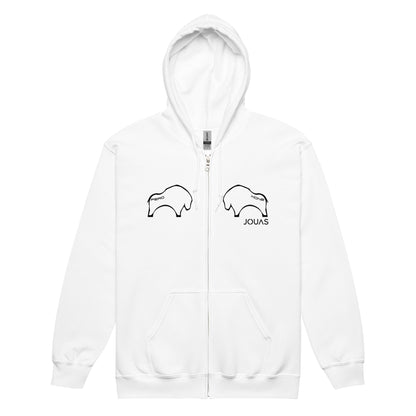 Fero Mone - Sweat à capuche épais unisexe Zippé - 1 marquage