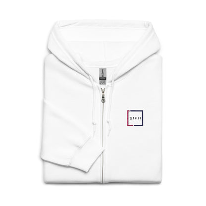 Tecaled - Sweat à capuche épais unisexe à fermeture éclair brodé