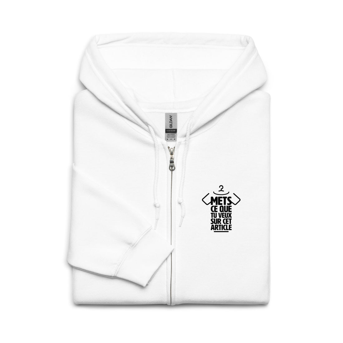 Sweat à capuche zippé personnalisable