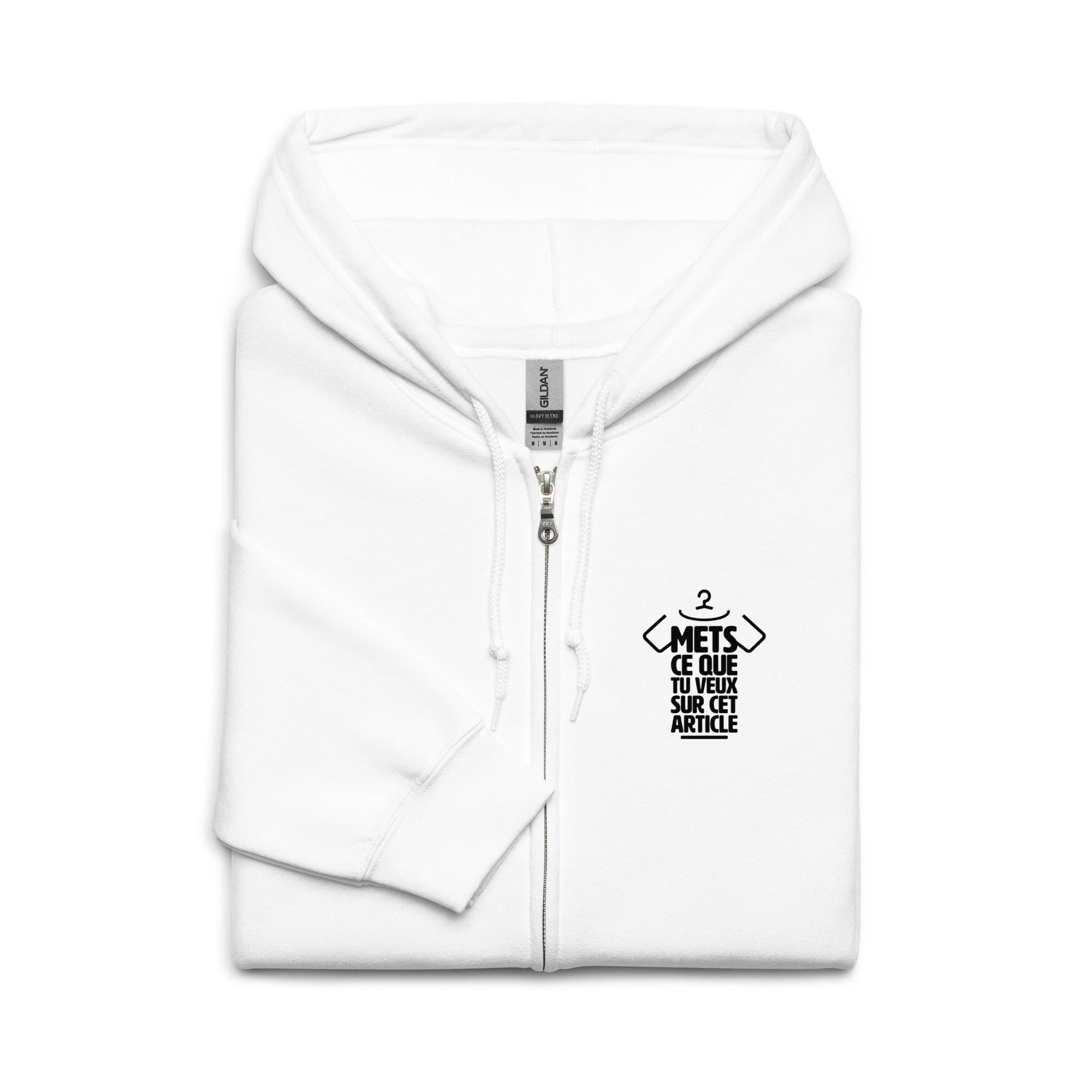 Sweat à capuche zippé personnalisable