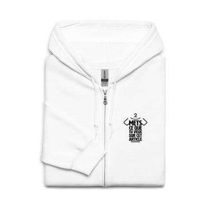 Sweat à capuche zippé personnalisable
