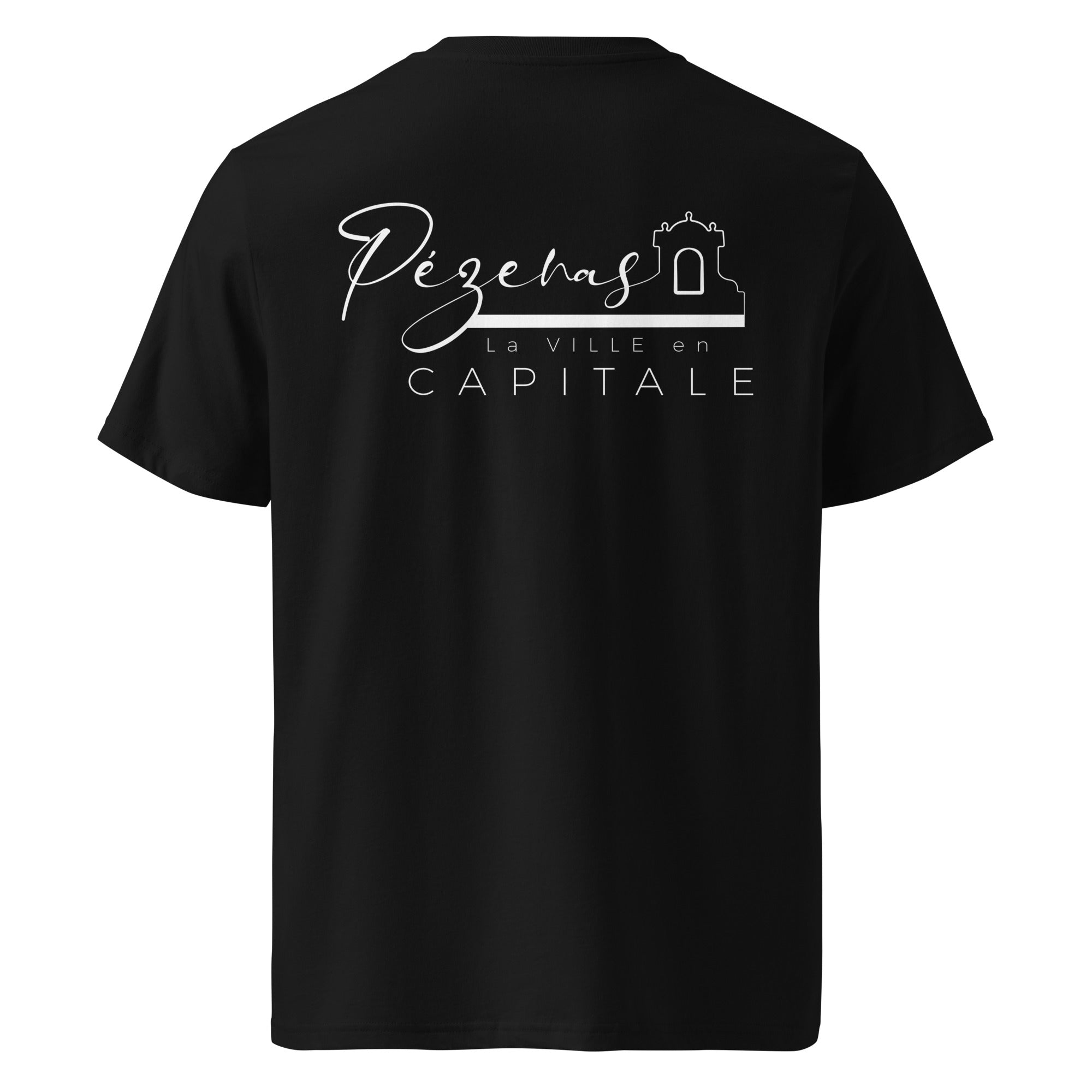 Mairie Pézenas - T-shirt unisexe en coton biologique - Imp. cœur et dos