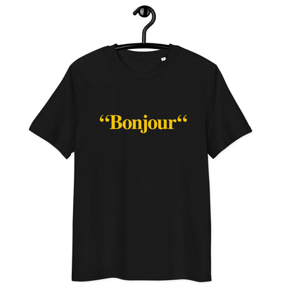 &quot;Bonjour&quot; - T-shirt unisexe en coton biologique