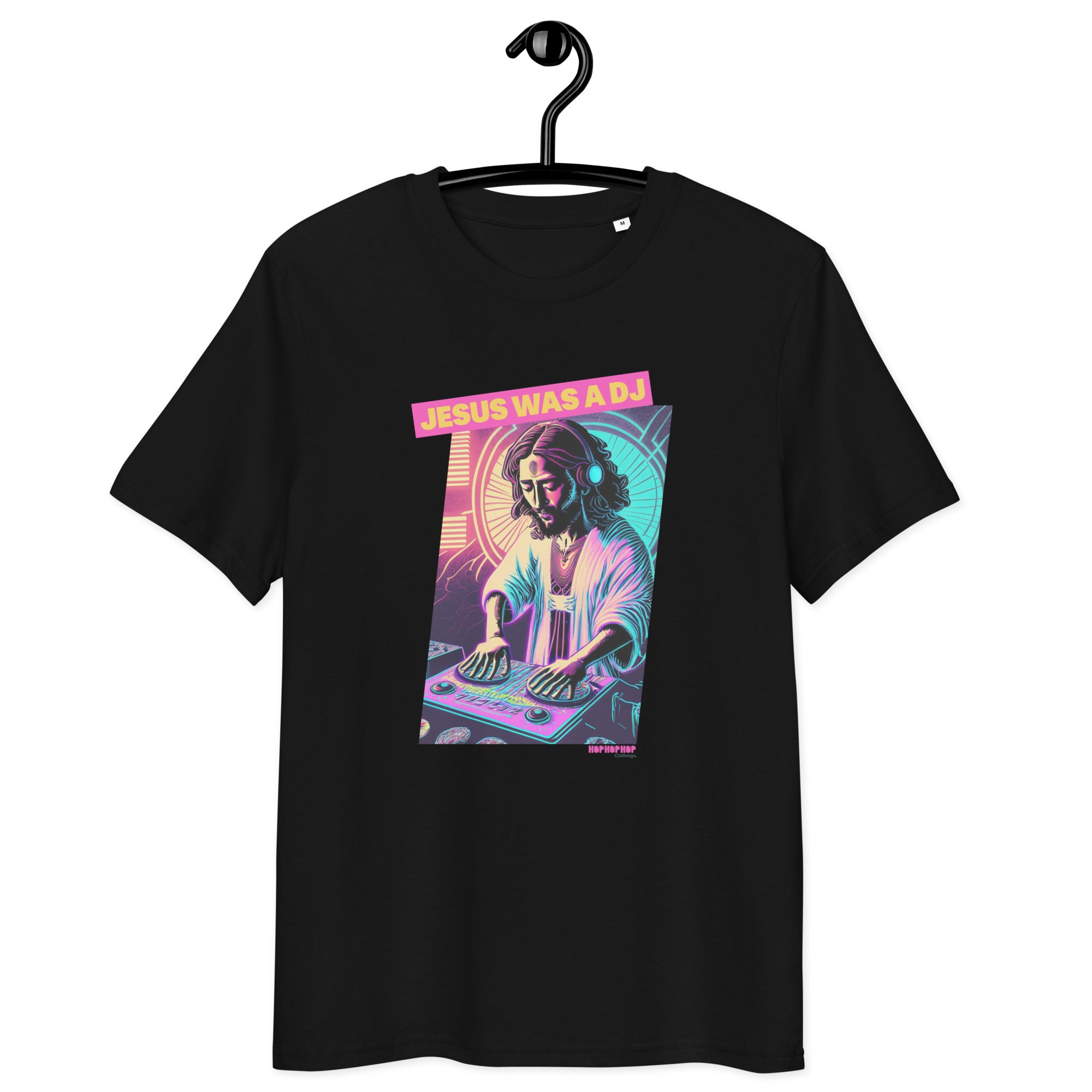 Hop Hop Hop - DVS - Jesus was a DJ - T-shirt unisexe en coton biologique