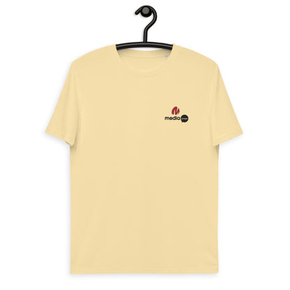Media Group - Pro - T-shirt unisexe en coton biologique - Brodé Coeur