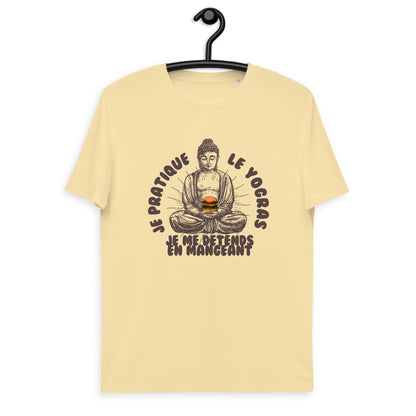 Je pratique le yogras -T-shirt unisexe en coton biologique