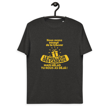 Nous avons essayé de te trouver le meilleur des cadeaux, mais hélas tu nous as déjà - T-shirt unisexe en coton biologique