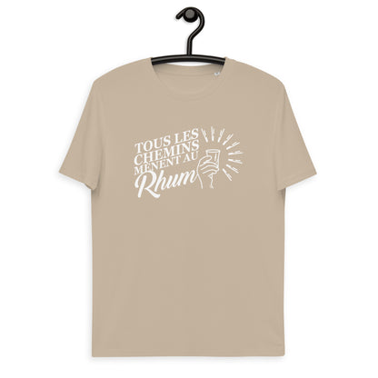Tous les chemins mènent au Rhum - T-shirt unisexe en coton biologique