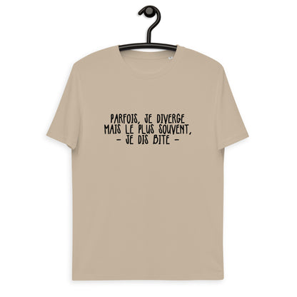 Parfois, je diverge - T-shirt unisexe en coton biologique