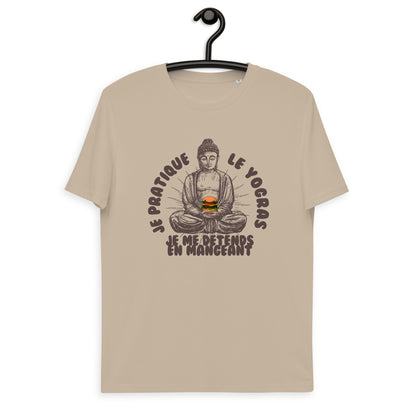 Je pratique le yogras -T-shirt unisexe en coton biologique