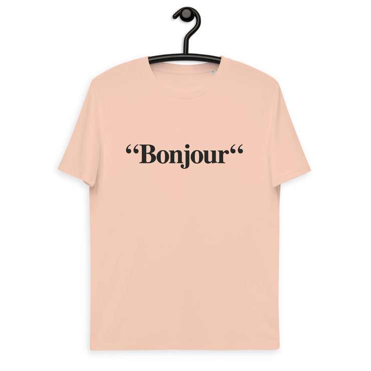"Bonjour" - T-shirt unisexe en coton biologique