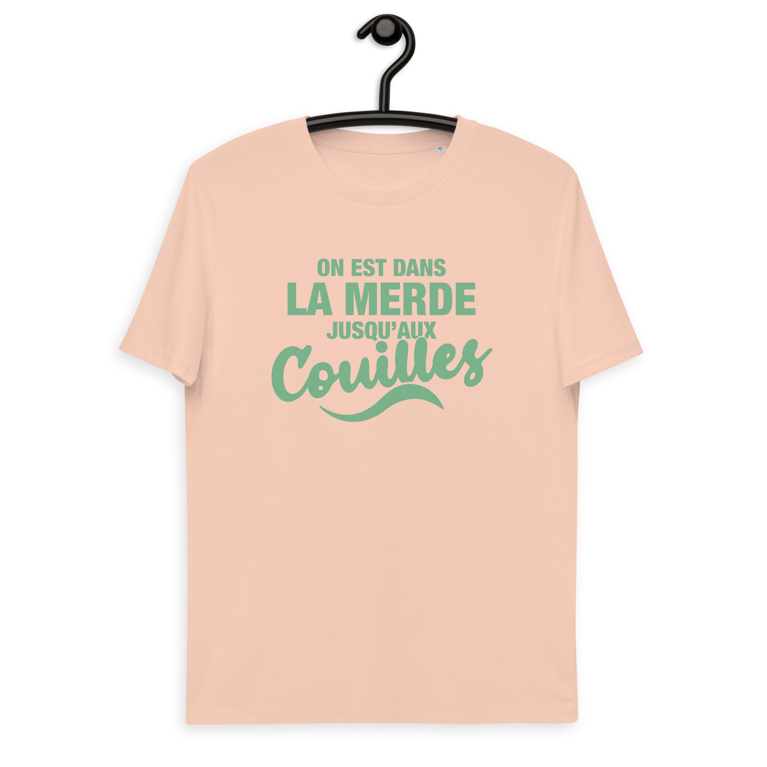 Dans la merde - T-shirt unisexe en coton biologique