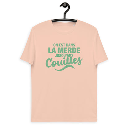 Dans la merde - T-shirt unisexe en coton biologique