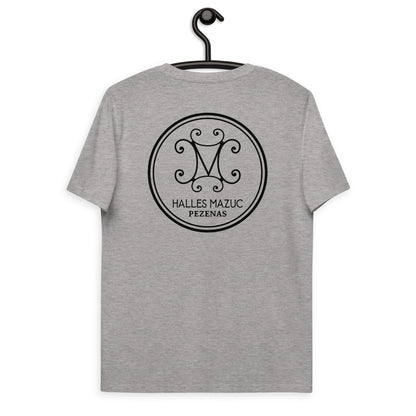 Halles Mazuc -T-shirt unisexe en coton biologique - cœur et dos.