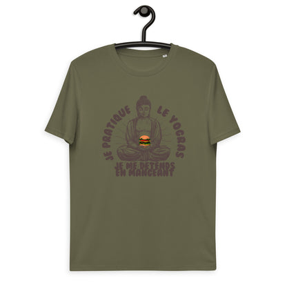 Je pratique le yogras -T-shirt unisexe en coton biologique