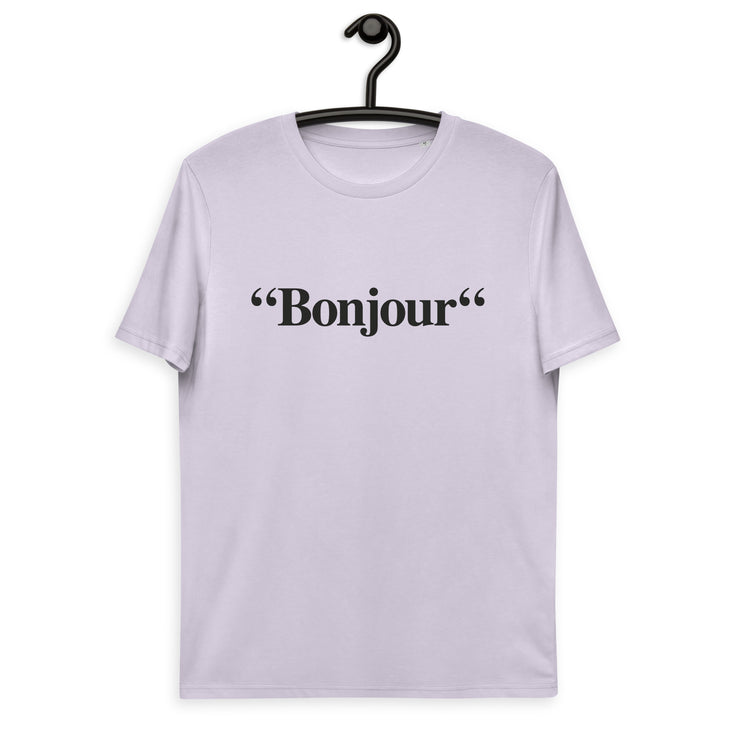 "Bonjour" - T-shirt unisexe en coton biologique