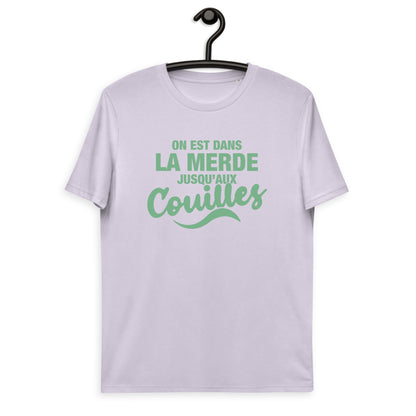 Dans la merde - T-shirt unisexe en coton biologique