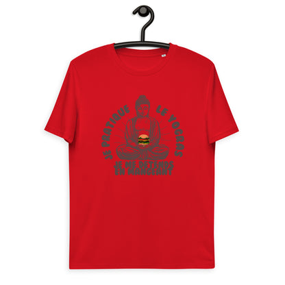 Je pratique le yogras -T-shirt unisexe en coton biologique