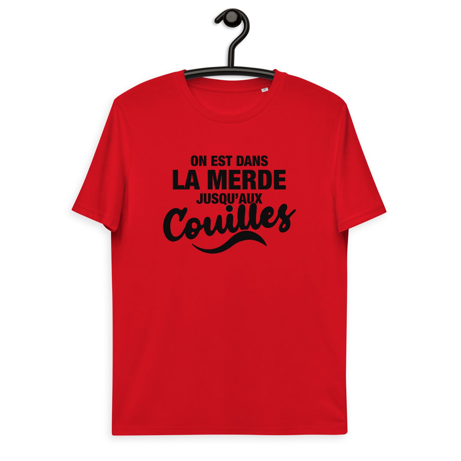 Dans la merde - T-shirt unisexe en coton biologique