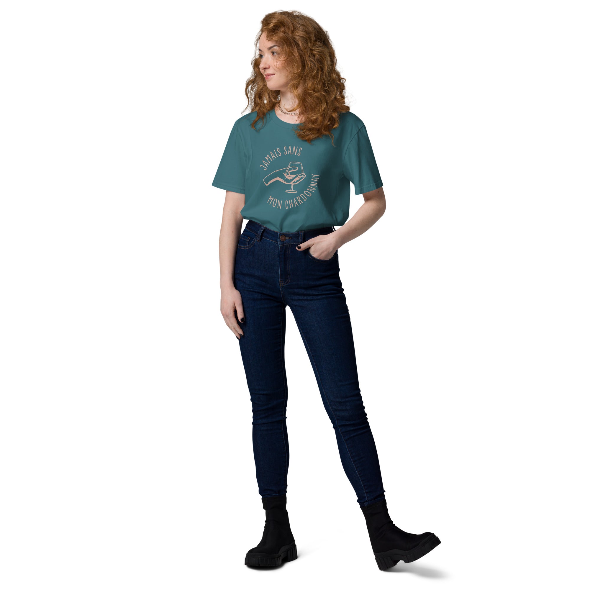 Jamais sans mon chardonnay - T-shirt unisexe en coton biologique