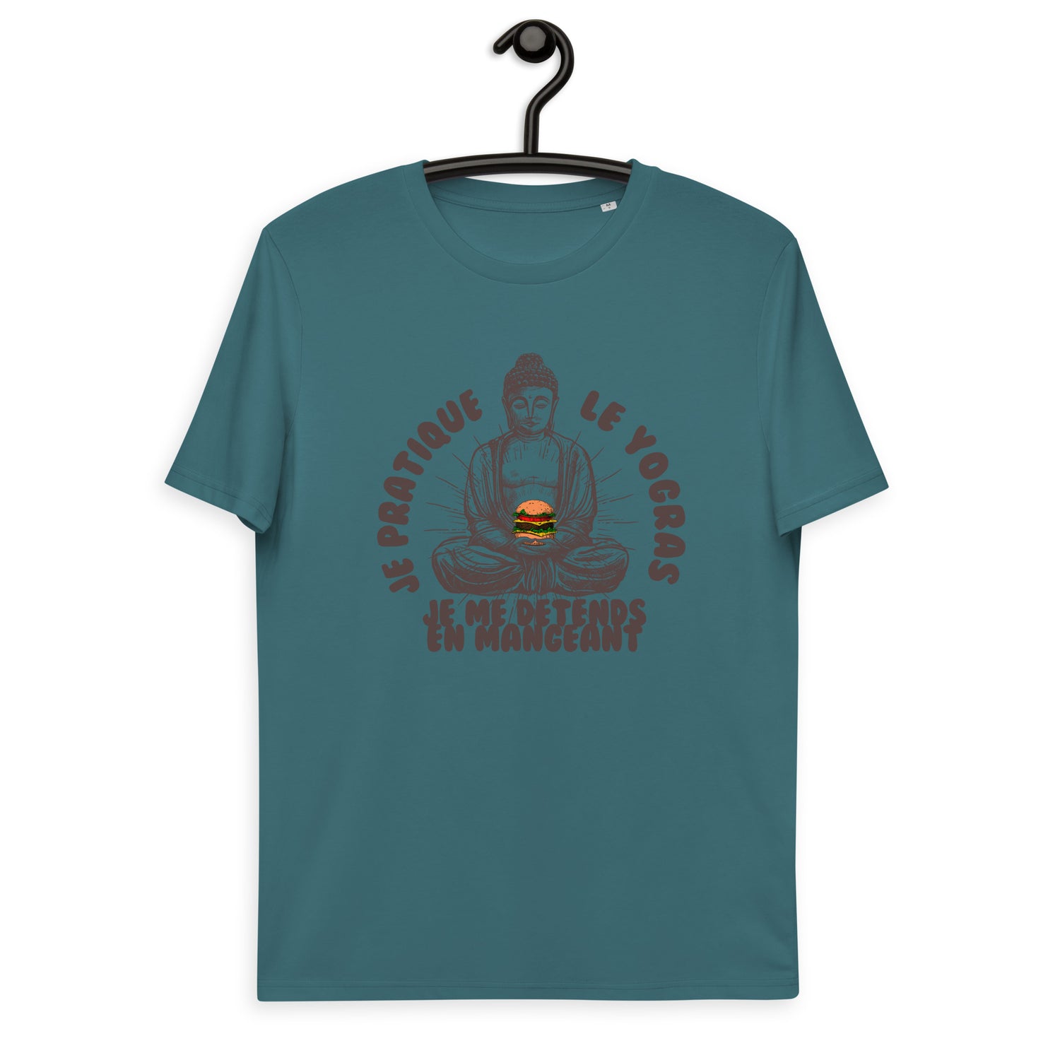 Je pratique le yogras -T-shirt unisexe en coton biologique