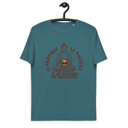 Je pratique le yogras -T-shirt unisexe en coton biologique