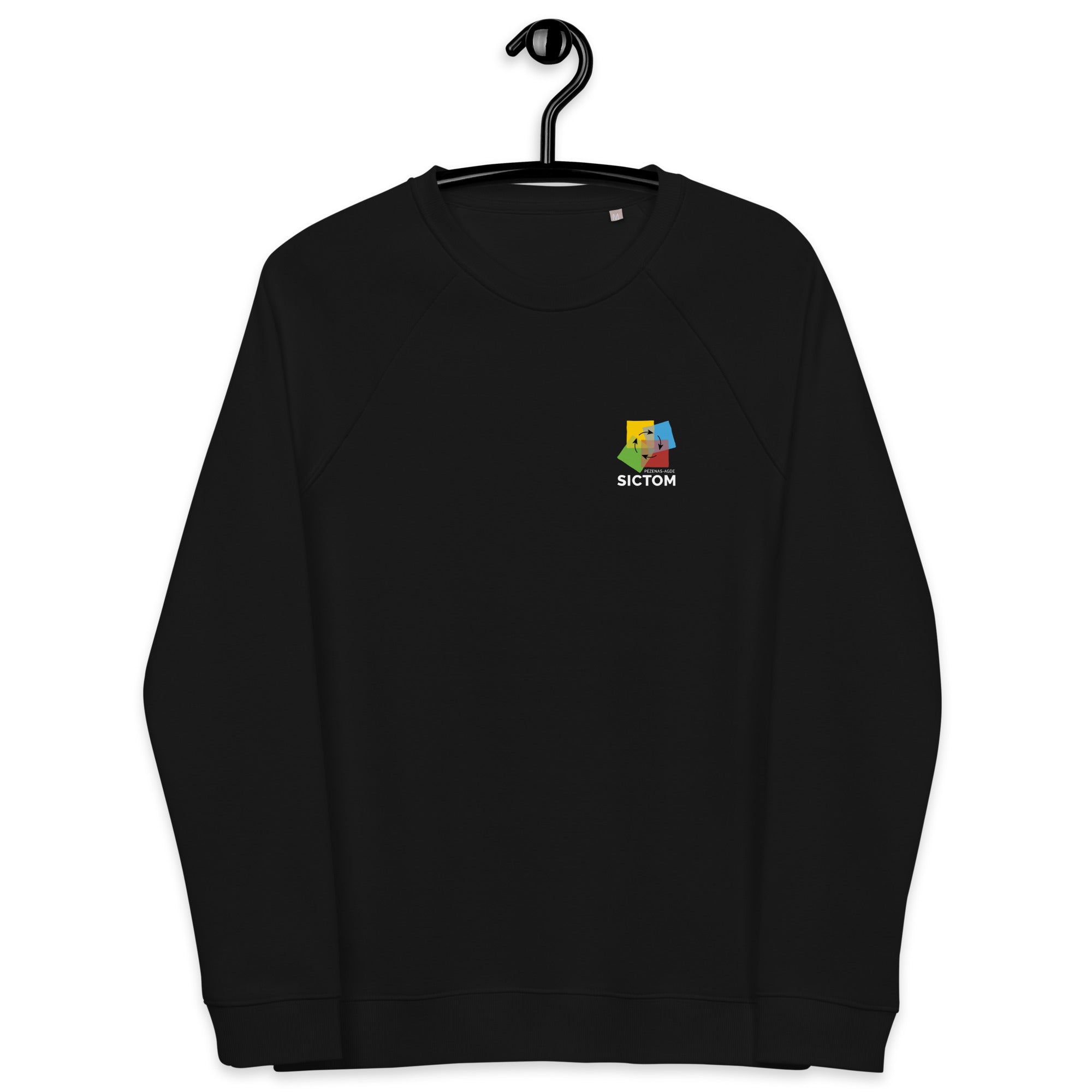 Sictom - Sweatshirt écologique raglan unisexe coeur et dos