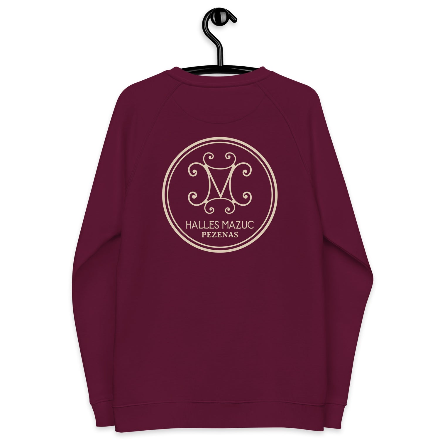 Halles Mazuc - Sweat Col Rond écologique raglan unisexe - Coeur et Dos