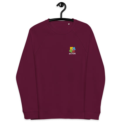 Sictom - Sweatshirt écologique raglan unisexe coeur et dos