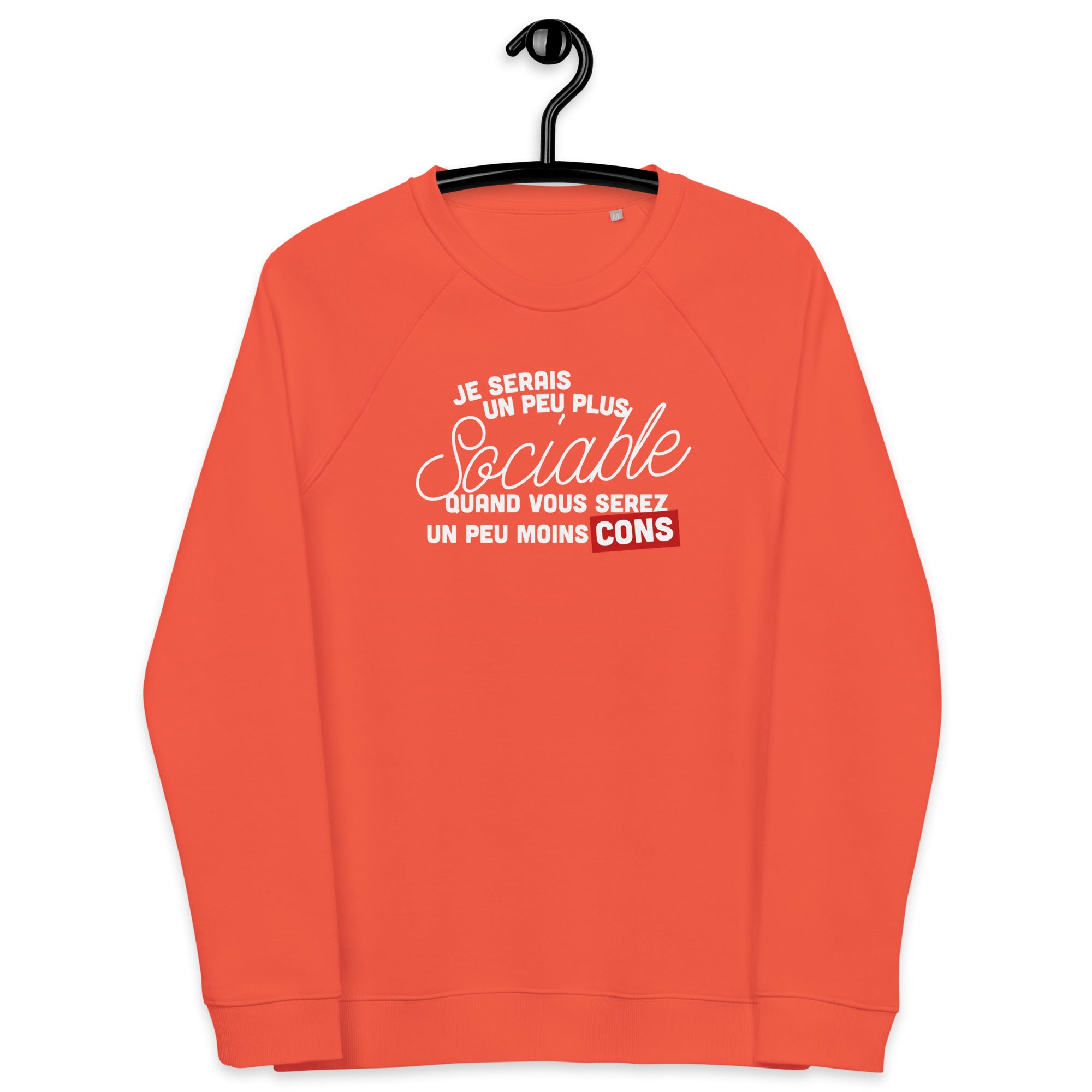 Sociable - Sweat col rond écologique raglan unisexe