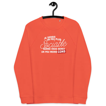 Sociable - Sweat col rond écologique raglan unisexe