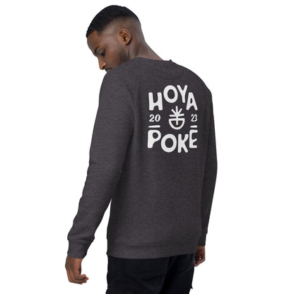 Hoya Poké - Sweat Col Rond écologique raglan unisexe impression cœur et dos