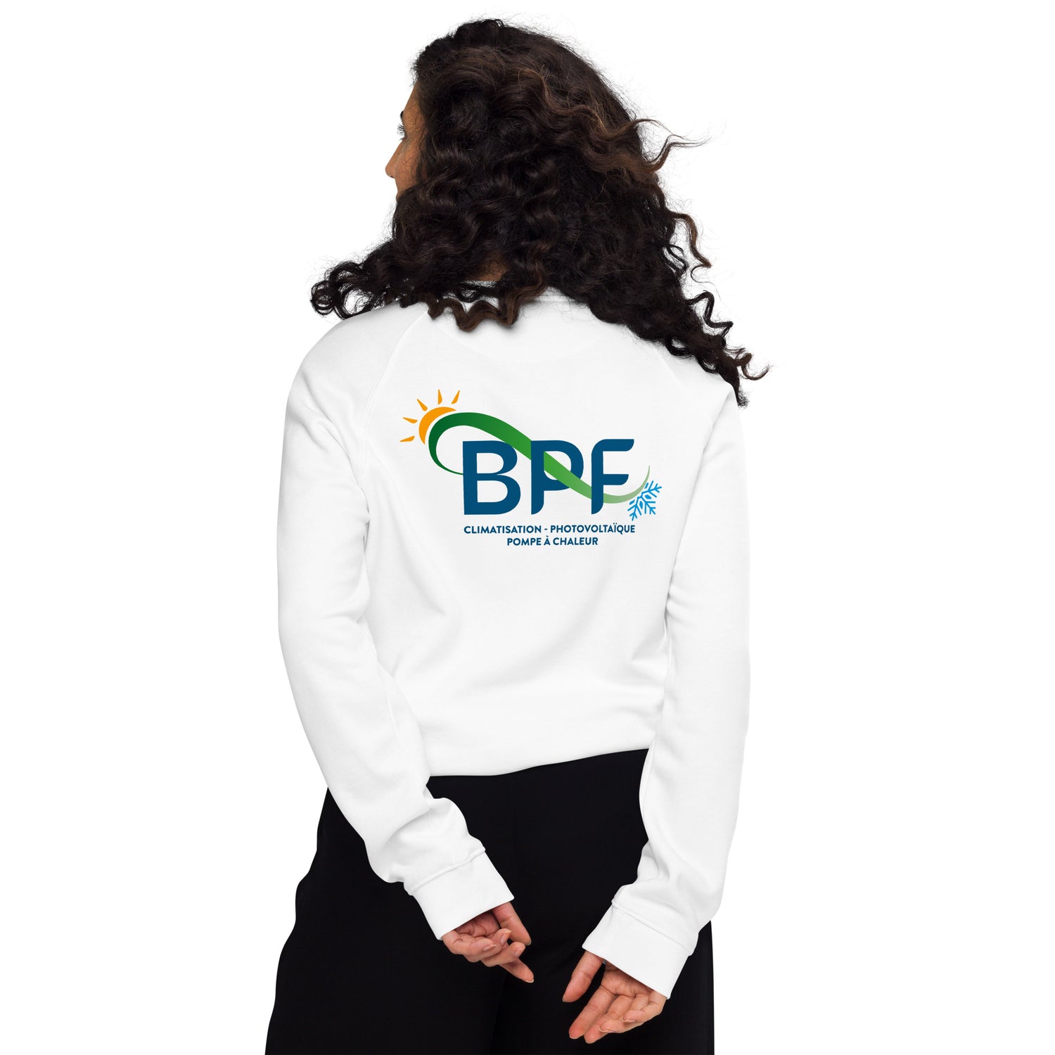 BPF - Sweatshirt écologique raglan unisexe - Coeur et Dos