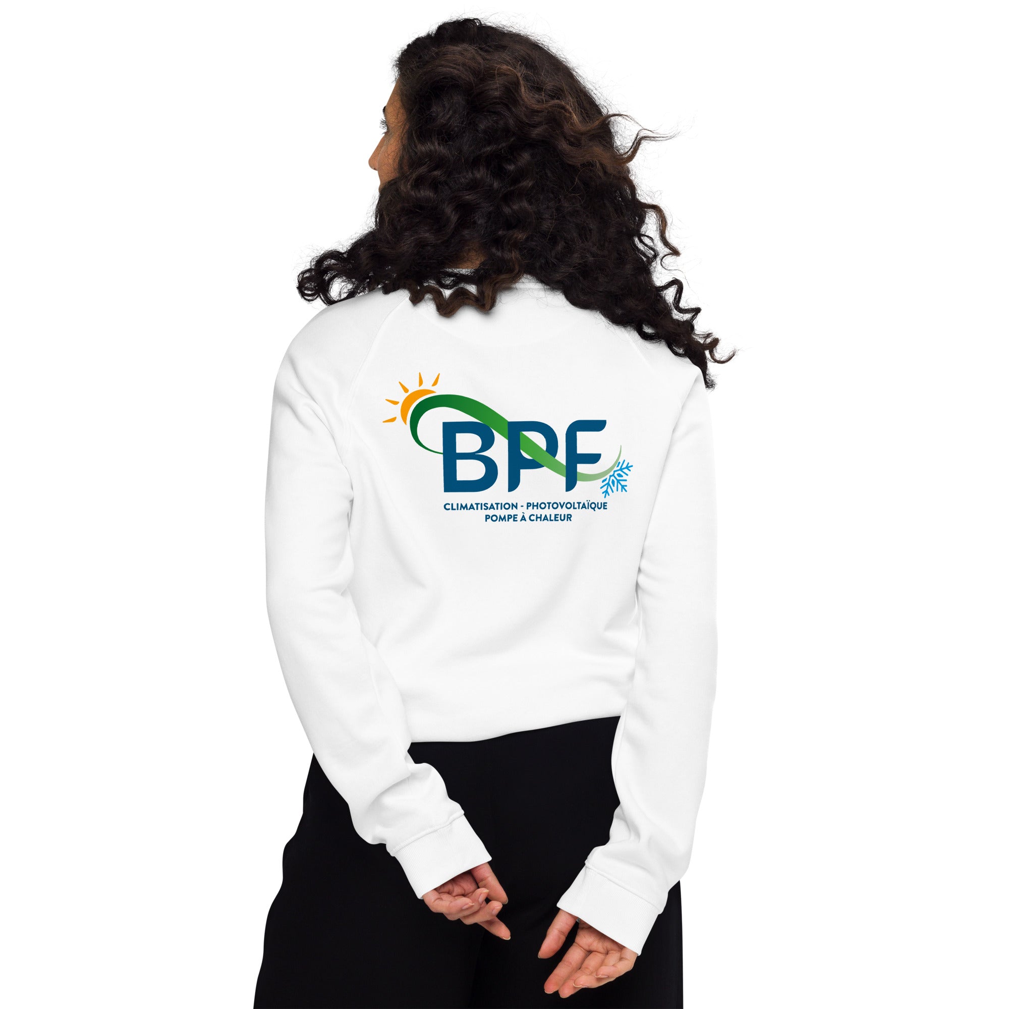 BPF - Sweatshirt écologique raglan unisexe - Coeur et Dos