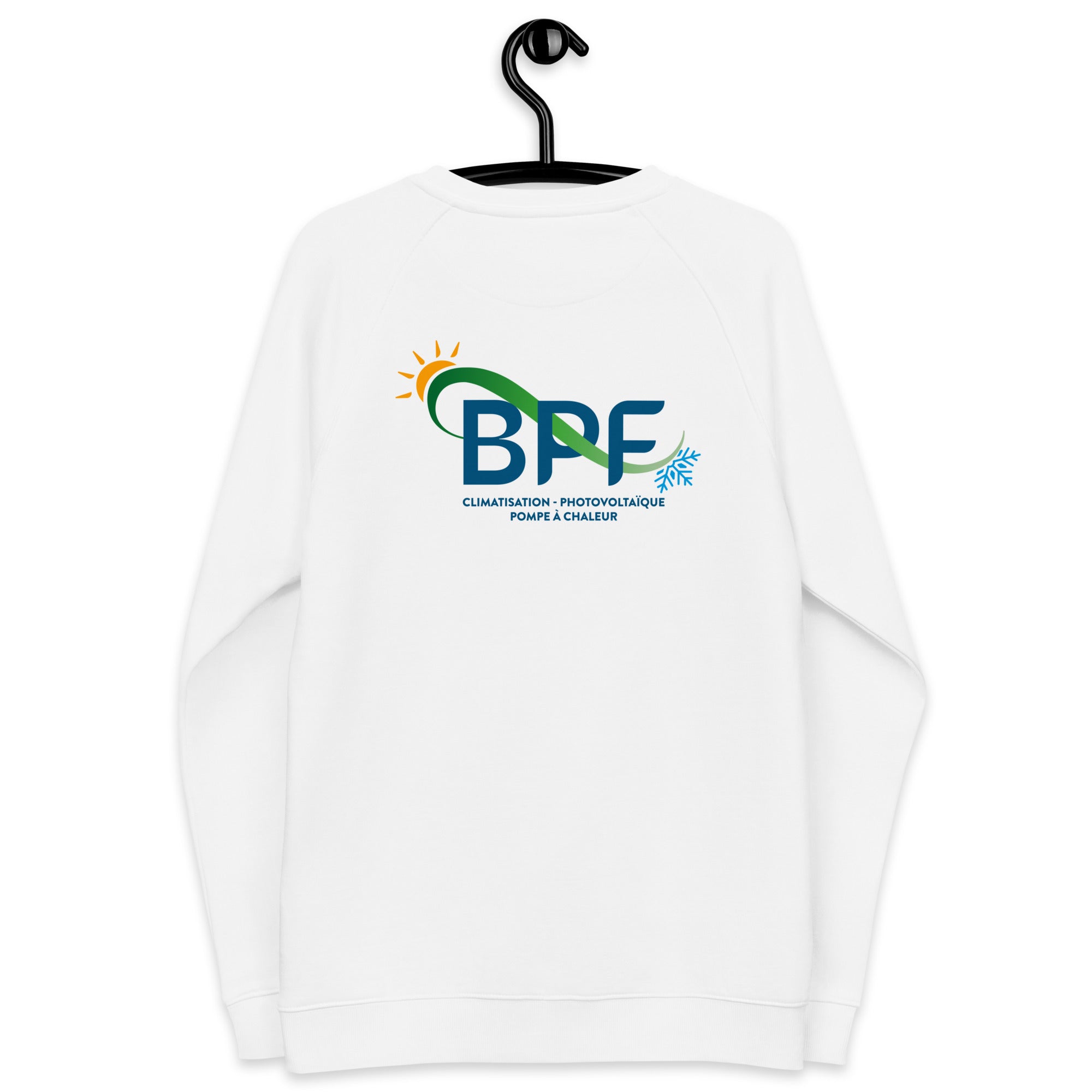 BPF - Sweatshirt écologique raglan unisexe - Coeur et Dos