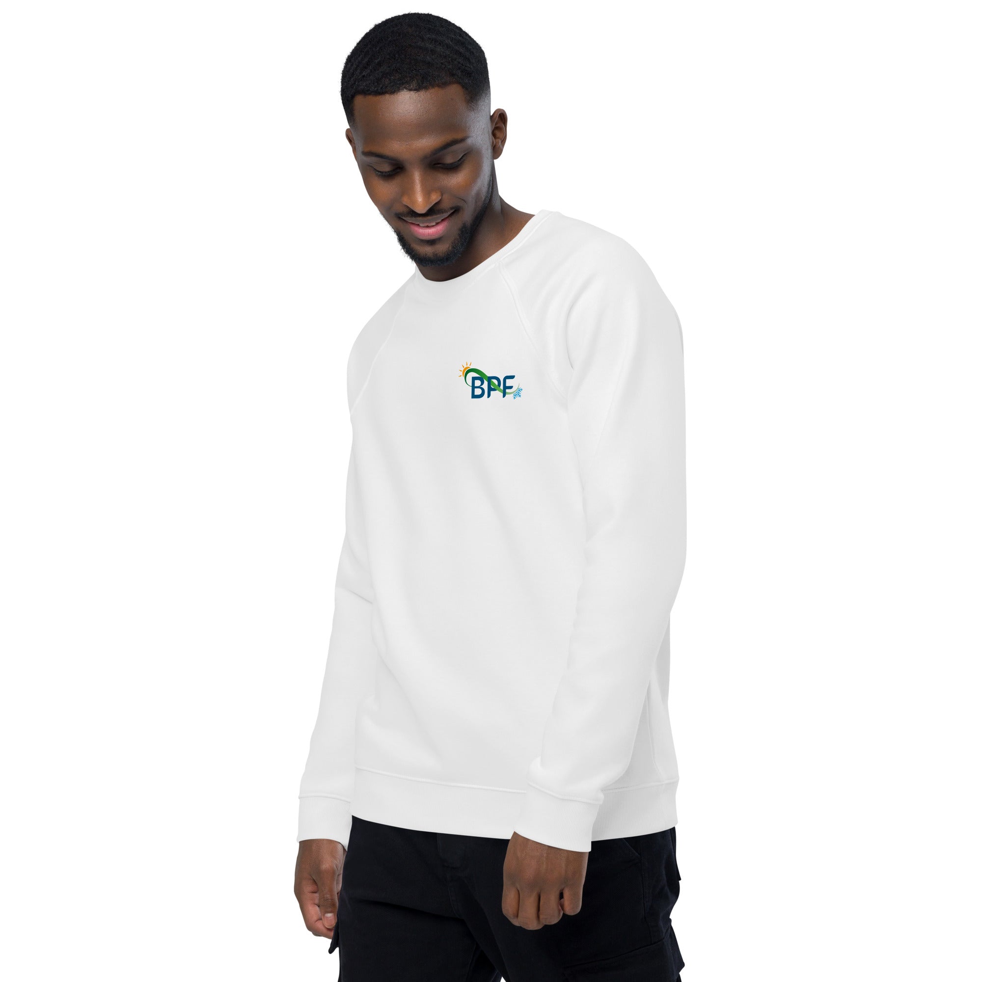 BPF - Sweatshirt écologique raglan unisexe - Coeur et Dos