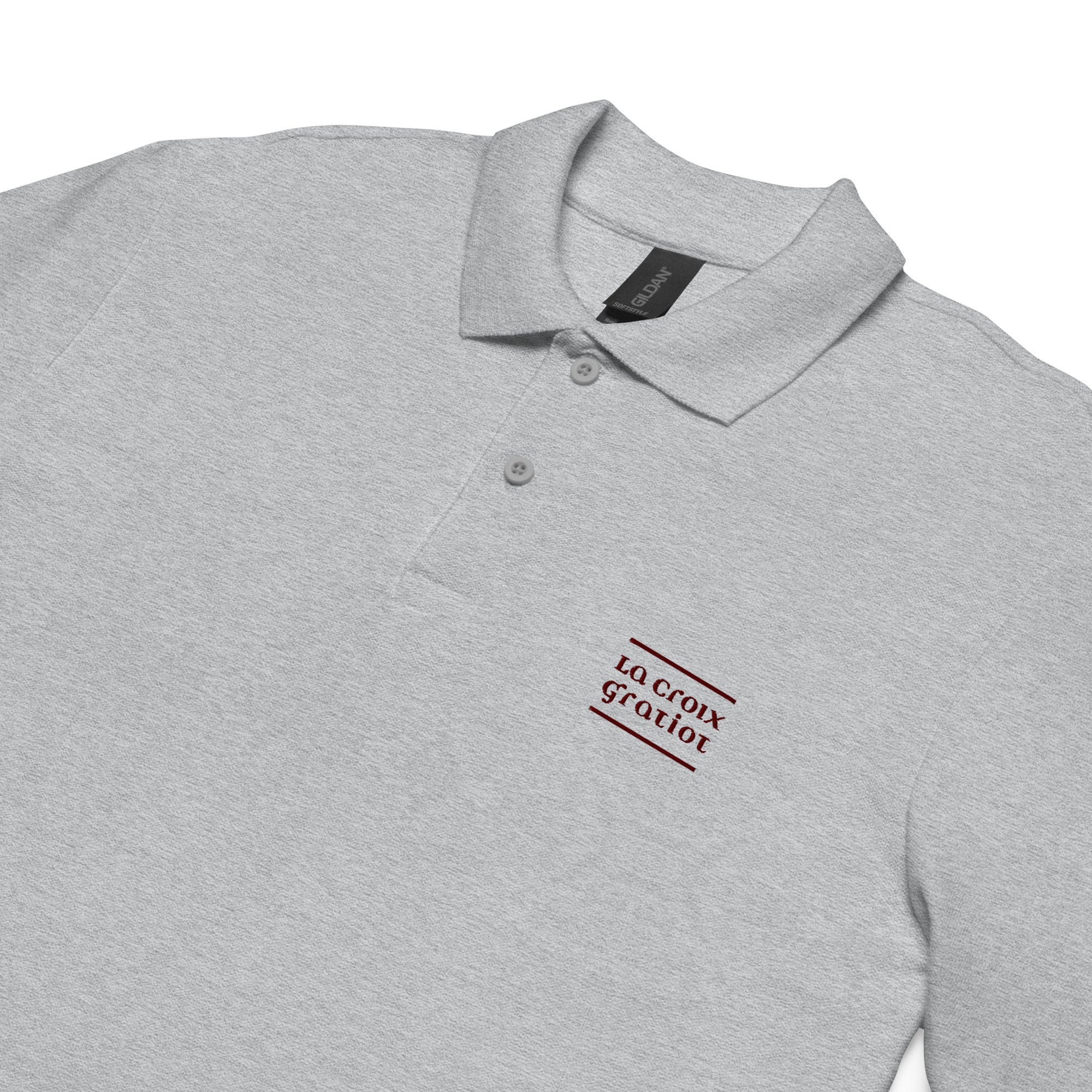 La Croix Gratiot - Polo piqué unisexe - Brodé