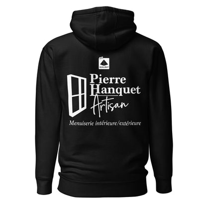 Pierre Hanquet - Sweat à Capuche Unisexe - Coeur Brodé et Dos