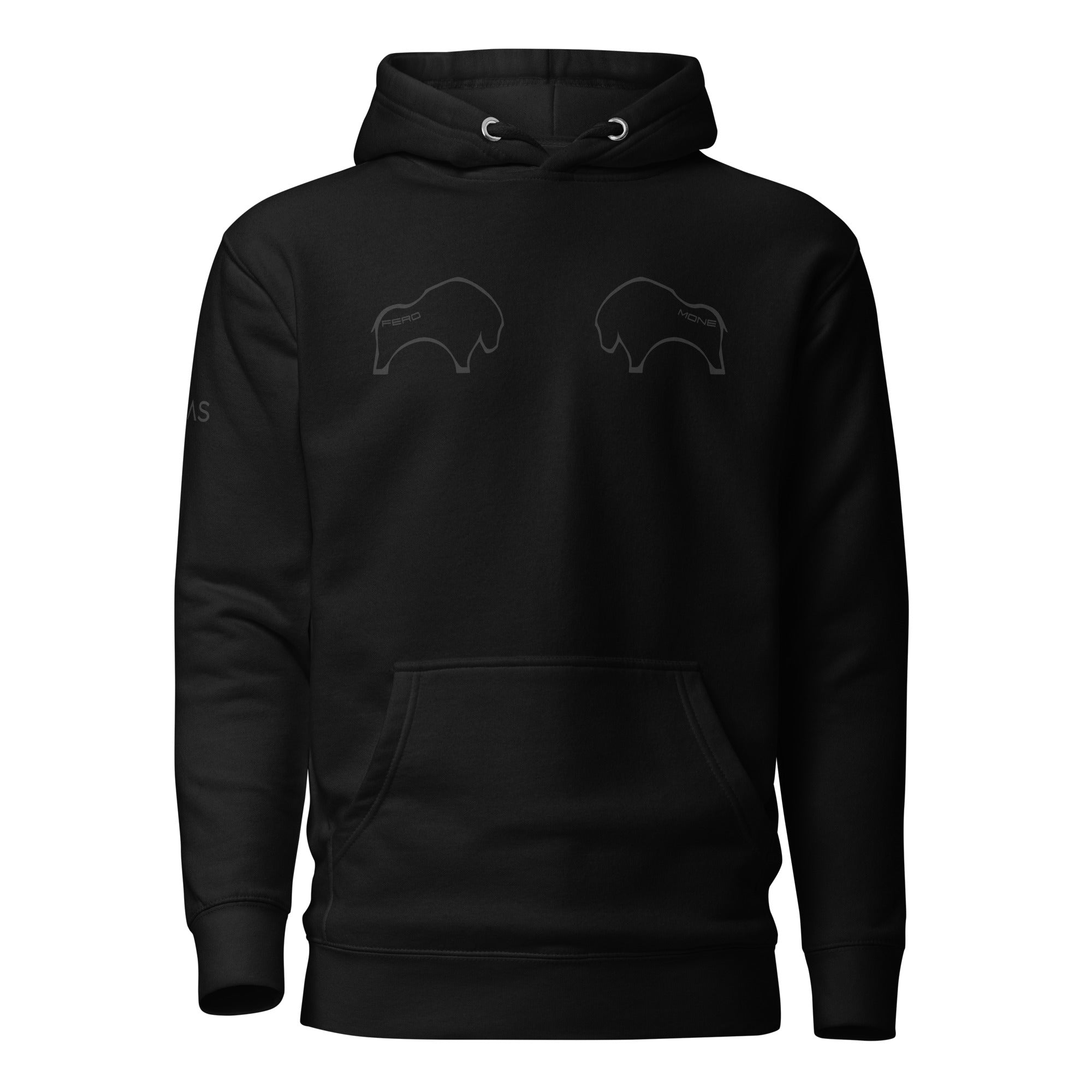 Fero Mone - Sweat à Capuche Unisexe - 2 Marquage - Face et Manche