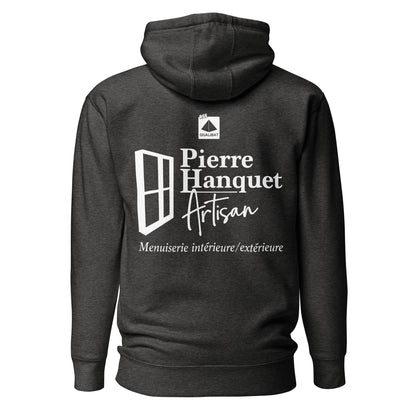 Pierre Hanquet - Sweat à Capuche Unisexe - Coeur Brodé et Dos