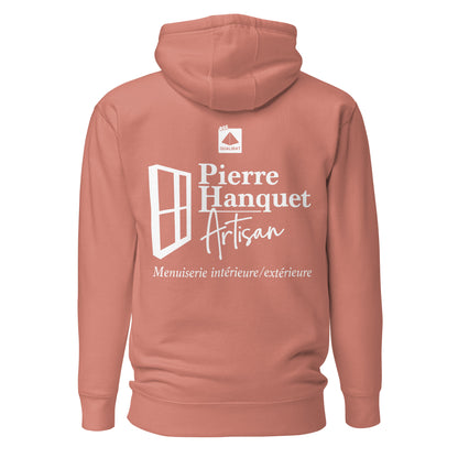 Pierre Hanquet - Sweat à Capuche Unisexe - Coeur Brodé et Dos