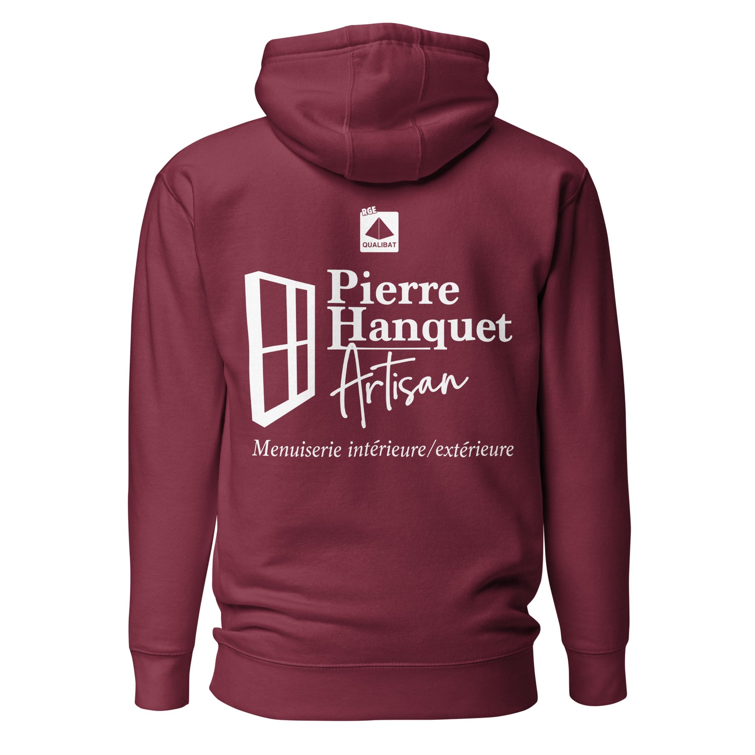 Pierre Hanquet - Sweat à Capuche Unisexe - Coeur Brodé et Dos