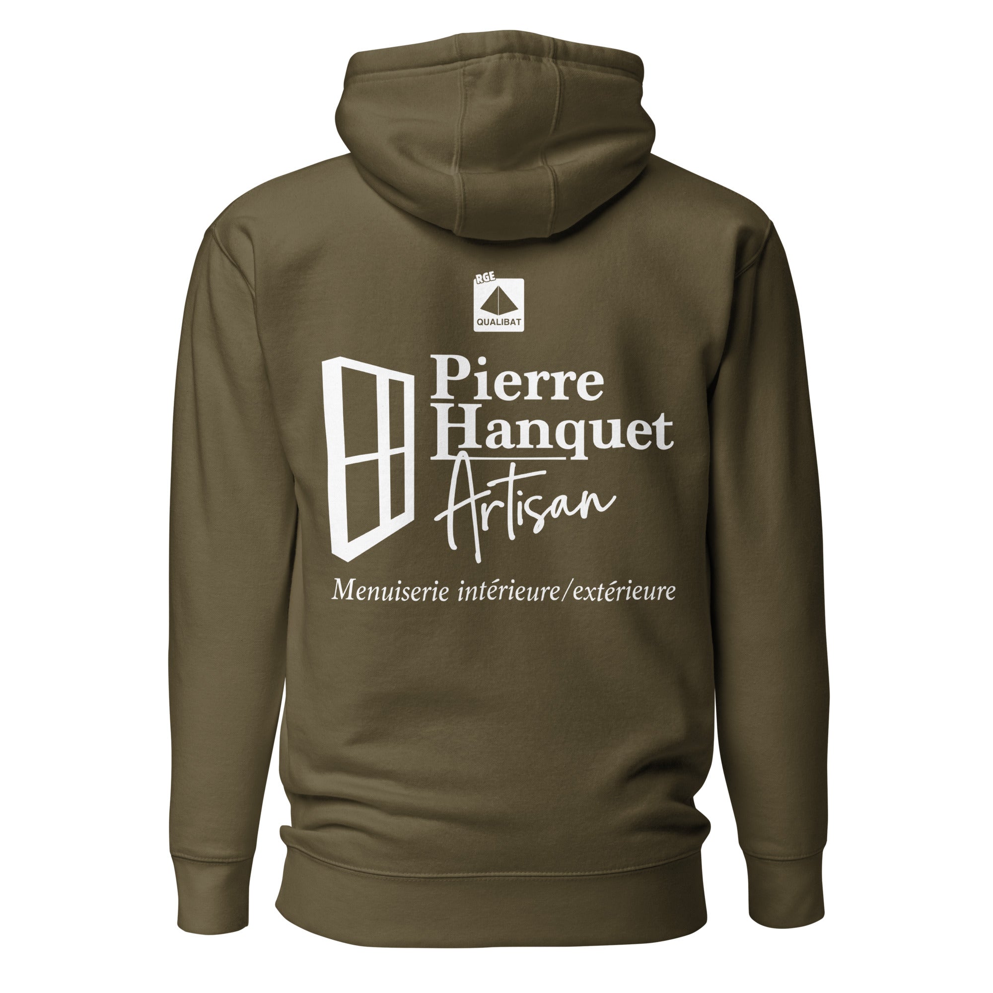 Pierre Hanquet - Sweat à Capuche Unisexe - Coeur Brodé et Dos