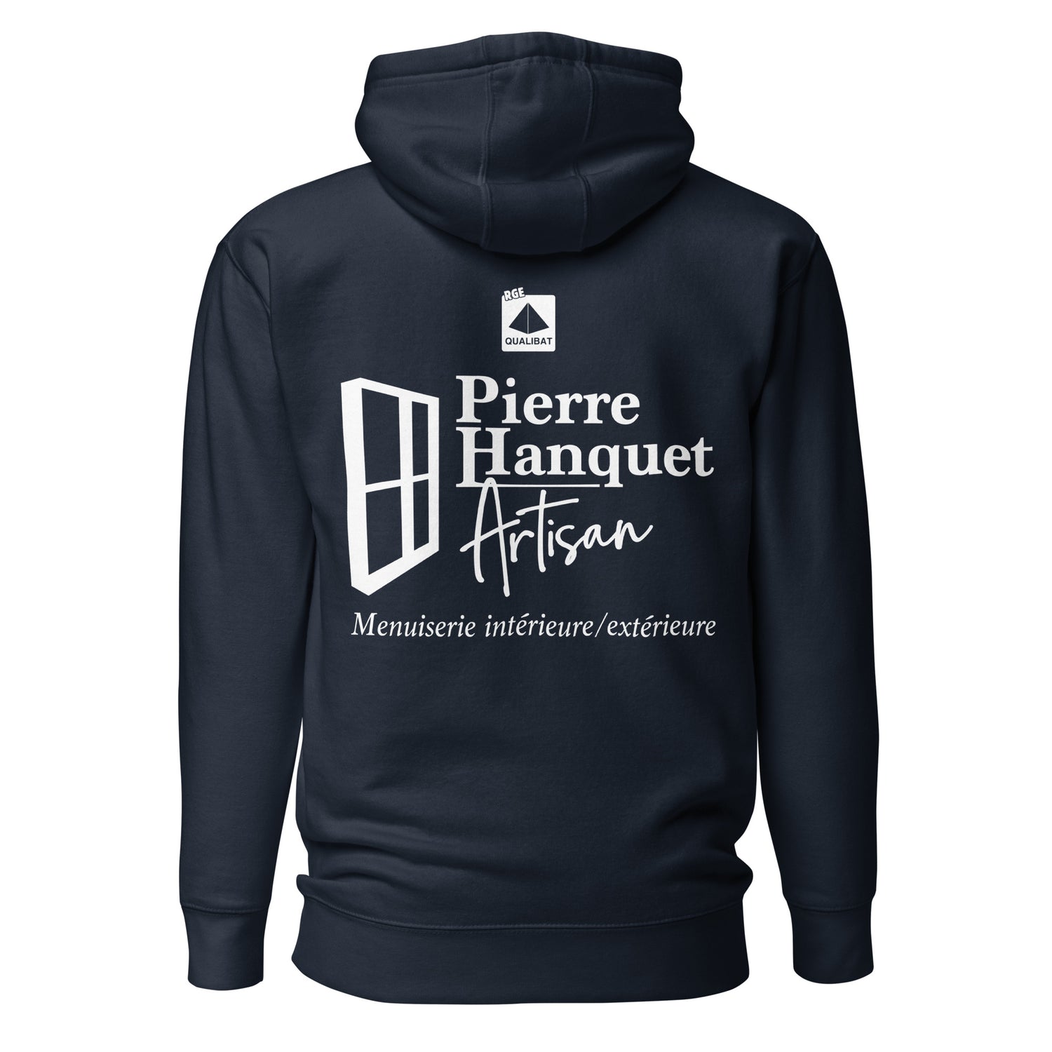 Pierre Hanquet - Sweat à Capuche Unisexe - Coeur Brodé et Dos