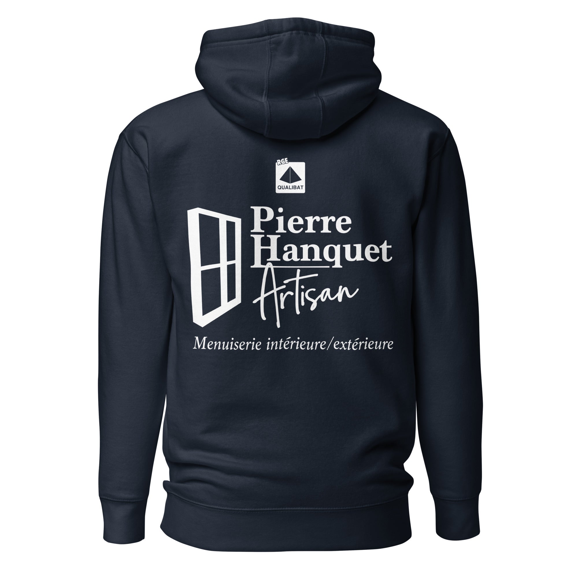 Pierre Hanquet - Sweat à Capuche Unisexe - Coeur Brodé et Dos